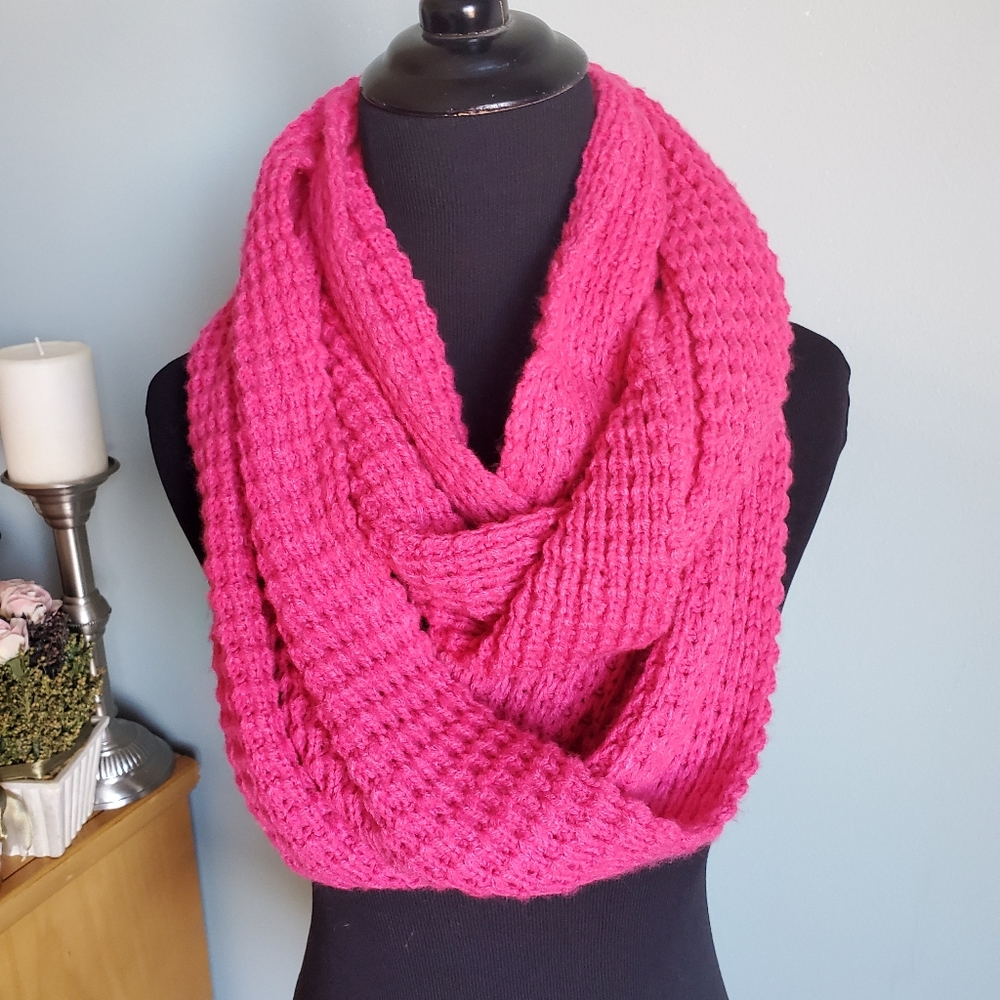 Target Pink Knit Infinity Scarf